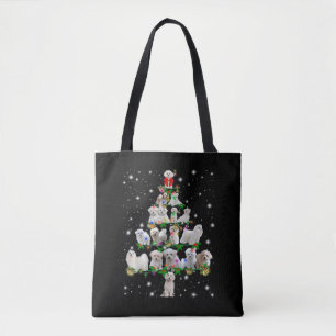 Merry West Highland White Terrier Dog Xmas Tote Bag