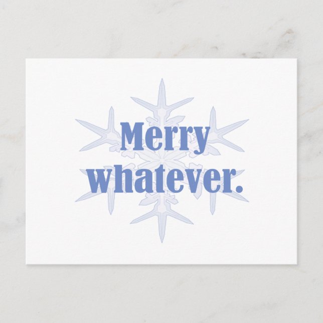 Merry Whatever! Holiday Postcard (Front)