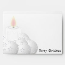 Merry White Christmas Envelope