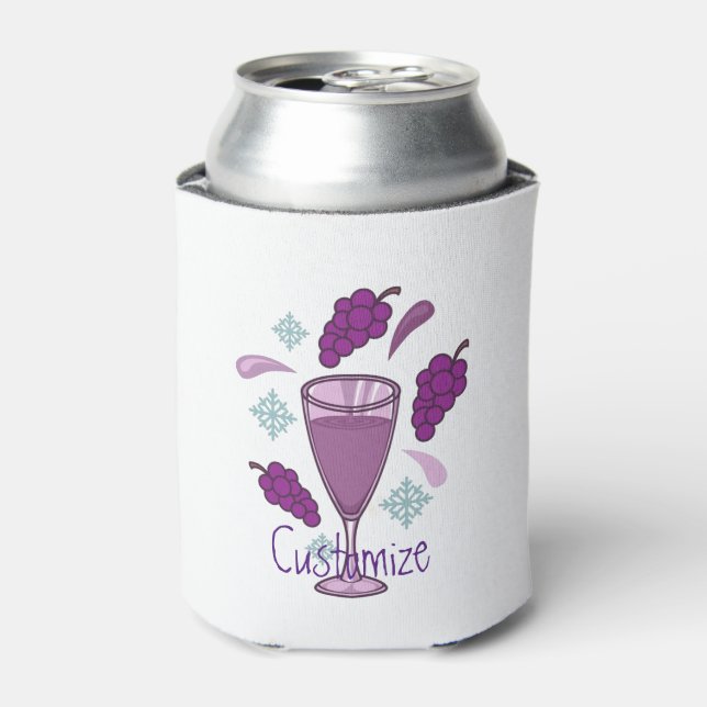 Merry Wine Drinking Holiday Thunder_Cove Can Cooler (Can Front)