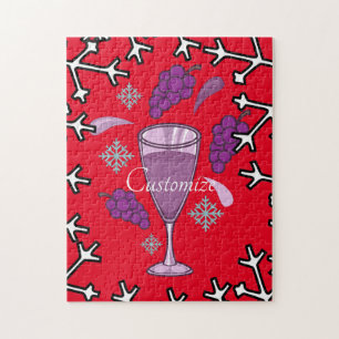 Merry Wine Drinking Holiday Thunder_Cove Jigsaw Puzzle