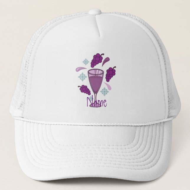Merry Wine Drinking Holiday Thunder_Cove Trucker Hat (Front)
