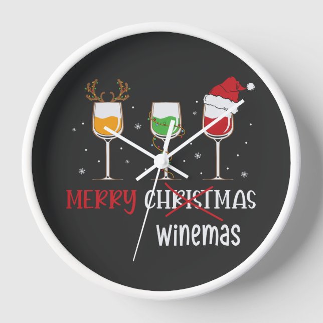 Merry Winemas Clock (Front)