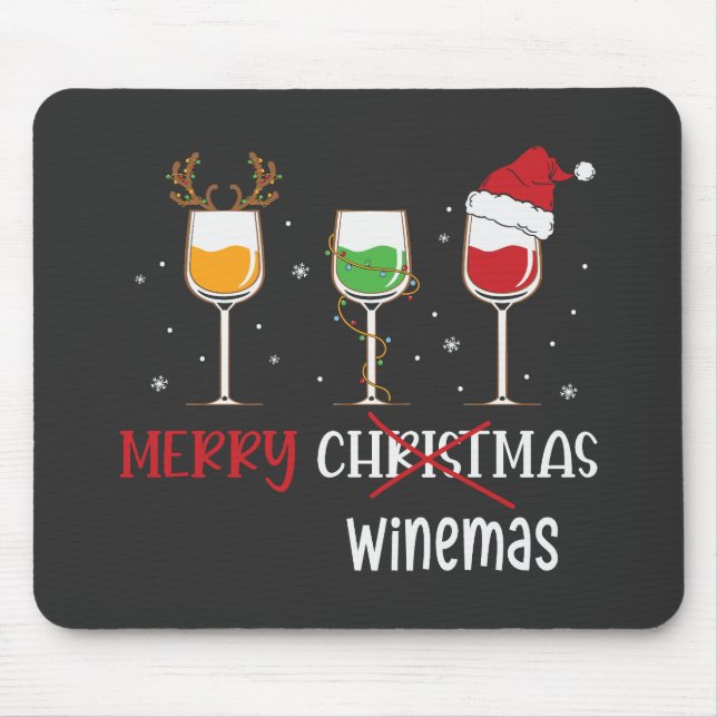 Merry Winemas Mouse Mat (Front)