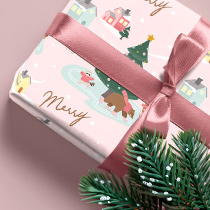 Merry Winter Wonderland Forest Woodland Animals Wrapping Paper