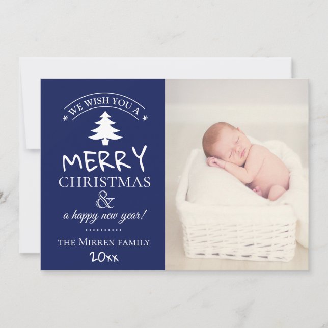 Merry Wishes // Photo Holiday Card (Front)