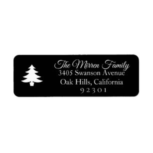 Merry Wishes Return Address Label