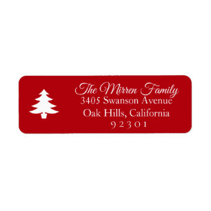 Merry Wishes Return Address Label
