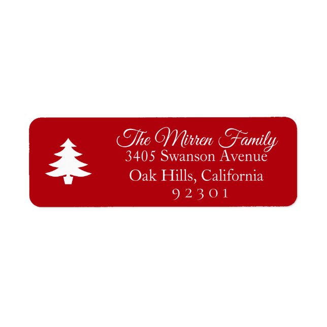 Merry Wishes Return Address Label (Front)