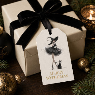 Merry Witchmas – Playful Gothic Witch Gift Tag