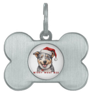 Merry Woof Mas Pet ID Tag