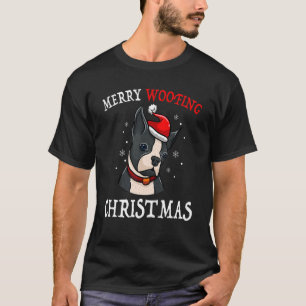 Merry Woofing Christmas French Bulldog Frenchie D T-Shirt