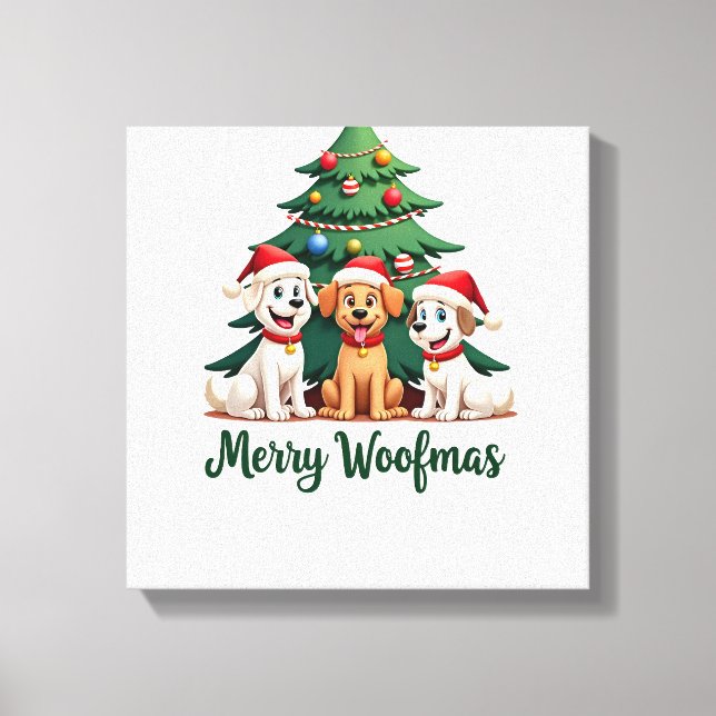 Merry Woofmas (2) Canvas Print (Front)