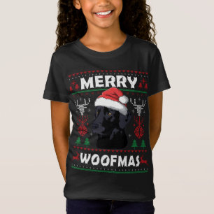Merry Woofmas Black Lab Christmas Dog Lover Xmas G T-Shirt