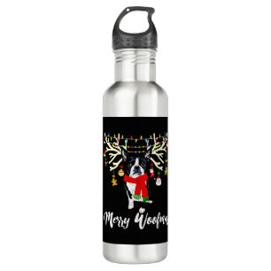 Merry Woofmas Boston Terrier Reindeer Christmas Do 710 Ml Water Bottle