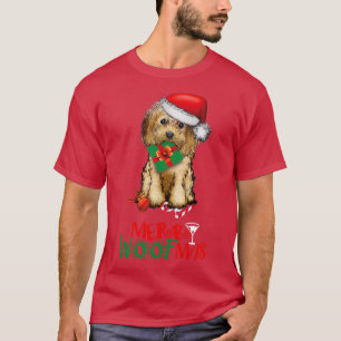 Merry Woofmas Christmas Cockapoo doodle dog mom do T-Shirt