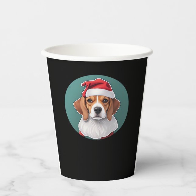 merry woofmas Classic T-Shirt Paper Cups (Front)