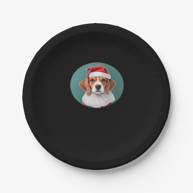 merry woofmas Classic T-Shirt Paper Plate (Front)
