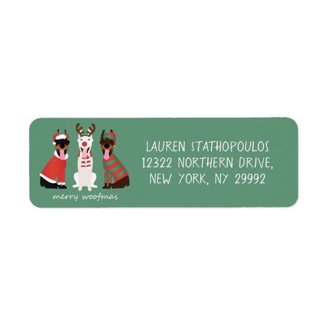 Merry Woofmas Dobermann Christmas Dogs (Front)