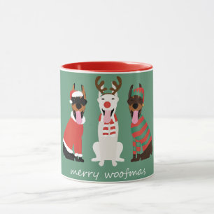 Merry Woofmas Dobermann Christmas Dogs Mug