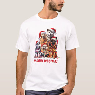 Merry Woofmas Dog Christmas T-Shirt