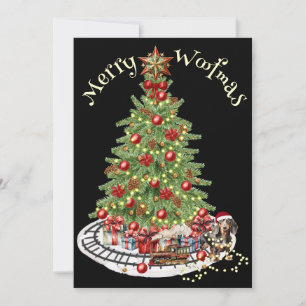Merry Woofmas Dog Design- Dachshund Holiday Card