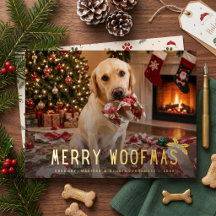 Merry Woofmas Dog Funny Photo Christmas