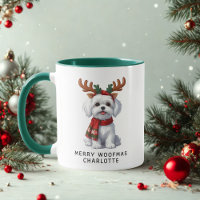 Merry Woofmas Maltese Dog Christmas Coffee