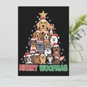 Merry Woofmas Merry Christmas Dog Lovers  Holiday Card