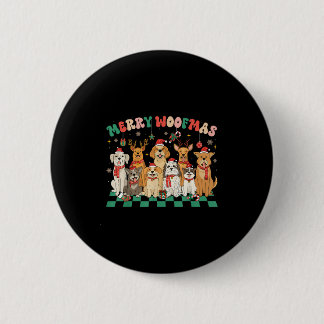 Merry Woofmas Merry Christmas Dog Lovers Men Women 6 Cm Round Badge