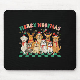 Merry Woofmas Merry Christmas Dog Lovers Men Women Mouse Mat