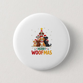 Merry Woofmas - Merry Christmas For Dog Lovers (3) 6 Cm Round Badge