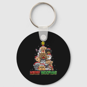 Merry Woofmas - Merry Christmas For Dog Lovers  Key Ring