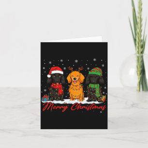 Merry Woofmas Santa Reindeer Elf Dachshund Christm Card