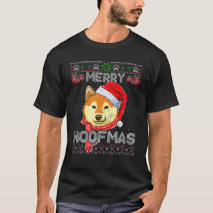 Merry Woofmas Shiba Inu Lover Santa Scarf Ugly Xma T-Shirt