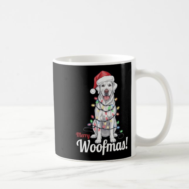 Merry Woofmas Silver Labrador Dog Light Decor Chri Coffee Mug (Right)