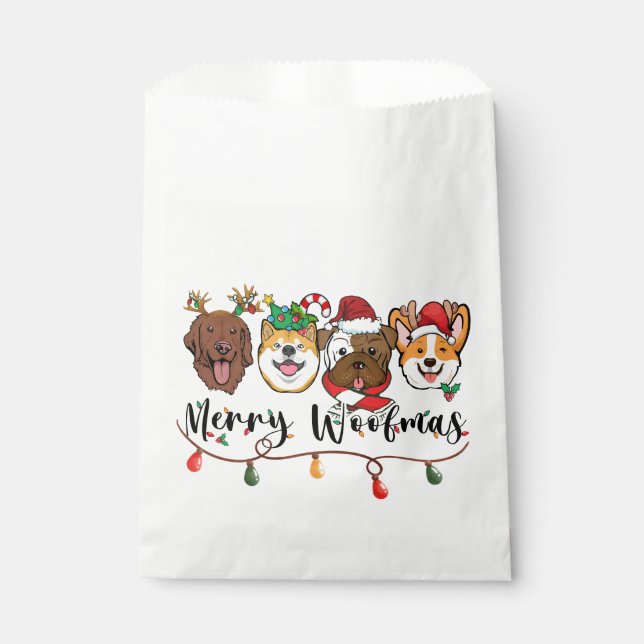 Merry Woofmas Typography Favour Bags (Front)