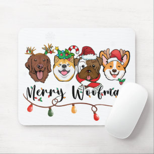 Merry Woofmas Typography Mousepad