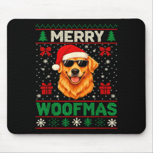 Merry Woofmas Ugly Christmas Jumper Xmas Dog Lover Mouse Mat