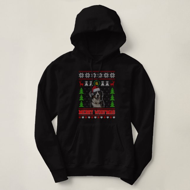Merry Woofmas Ugly Sweater Christmas Australian Sh (Design Front)