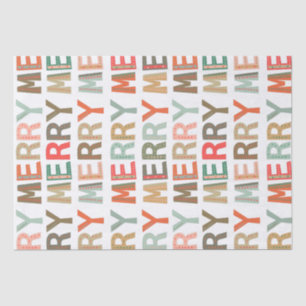 MERRY Words funky Wrapping Tissue Paper