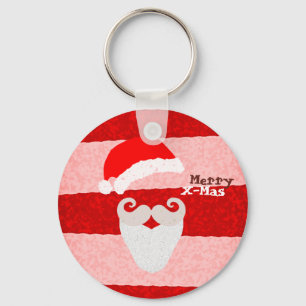 Merry X-Mas Santa Hat Key Ring