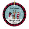 Merry X-Mask Funny Buffalo Plaid Check Santa