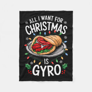 Merry Xmas All I Want For Christmas Gyro Men Women Fleece Blanket