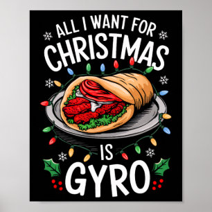 Merry Xmas All I Want For Christmas Gyro Men Women Poster