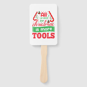 Merry Xmas All I Want For Christmas Hand Fan