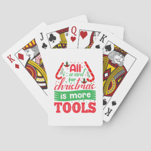 Merry Xmas All I Want For Christmas Playing Cards