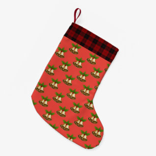 MERRY XMAS BELLS SMALL CHRISTMAS STOCKING