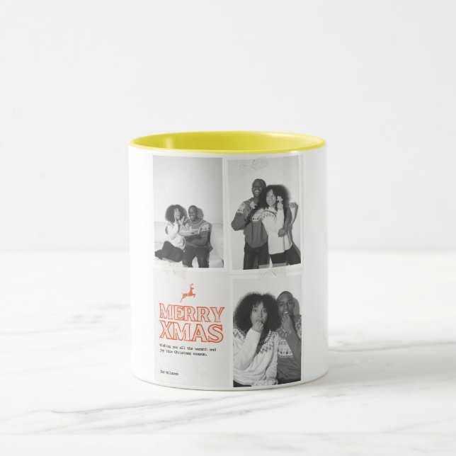 Merry Xmas Black & white Couple Mug (Center)