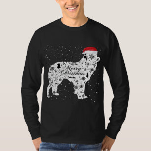 Merry Xmas Border Collie Dog Christmas T-Shirt